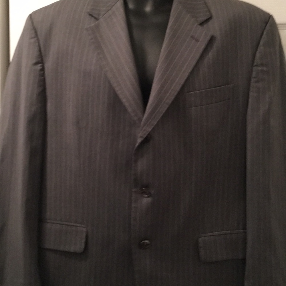 man light gray pinstripe with light blue stripes